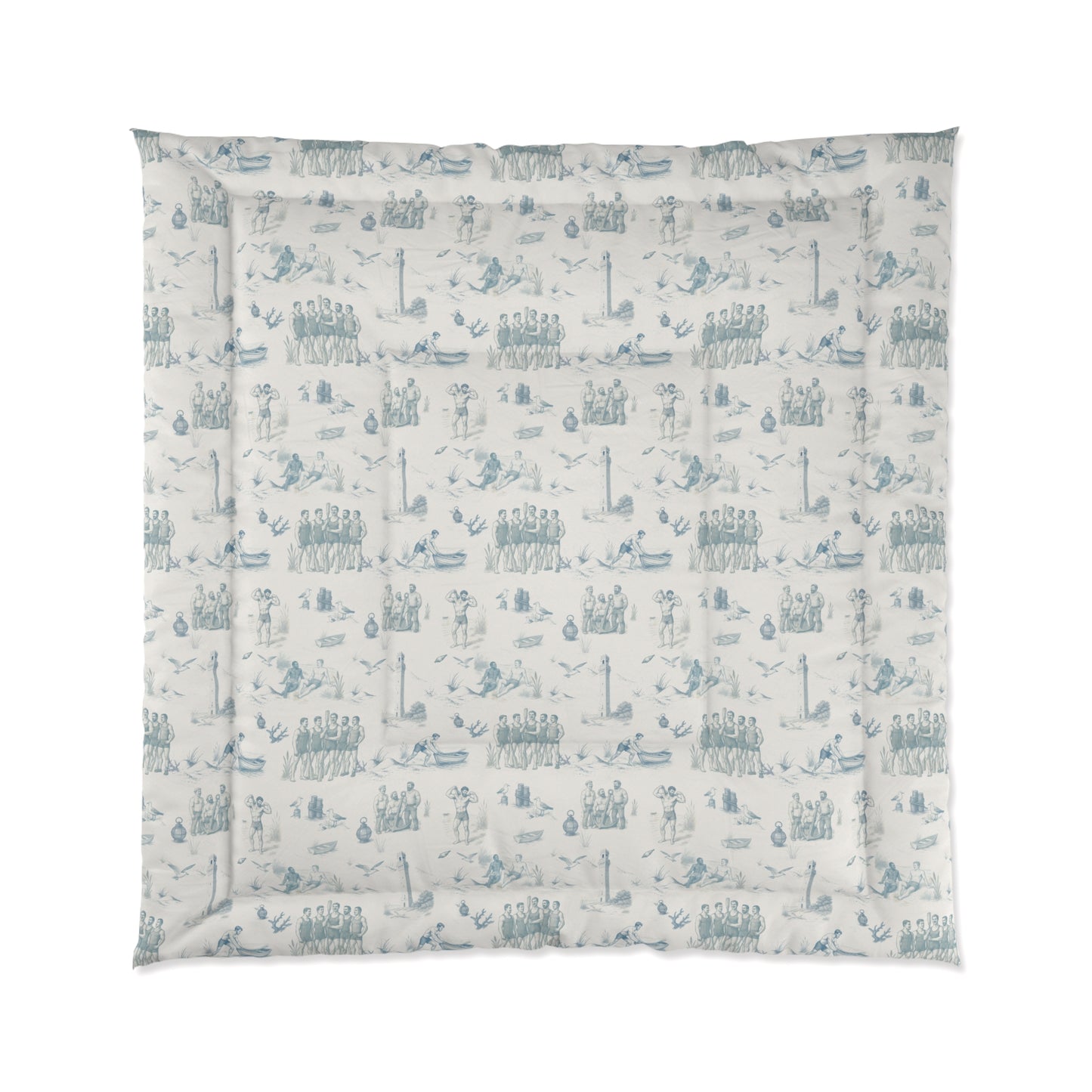 Provincetown- French Toile Design - Comforter in Three Sizes