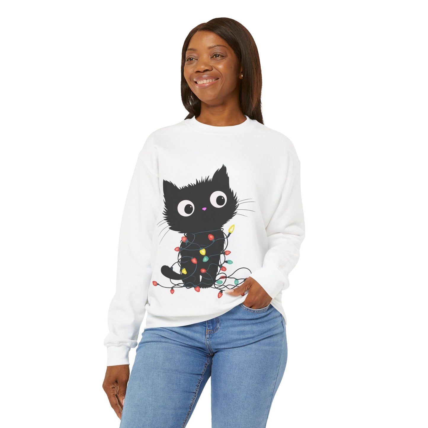 Christmas Kitty Sweatshirt- Unisex