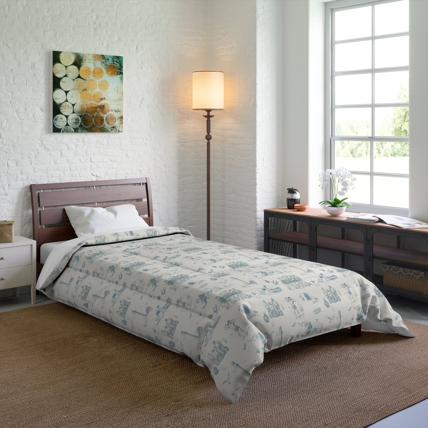 Provincetown- French Toile Design - Comforter in Three Sizes