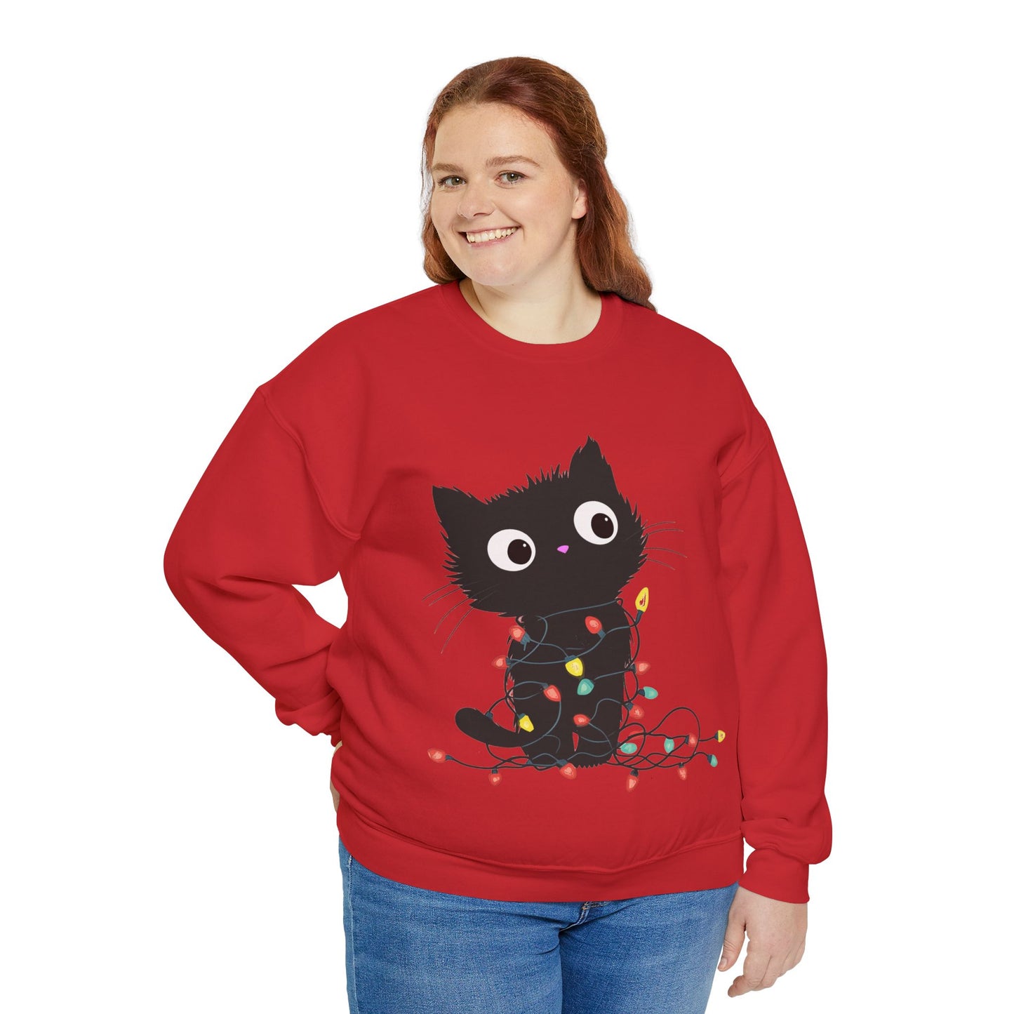 Christmas Kitty Sweatshirt- Unisex
