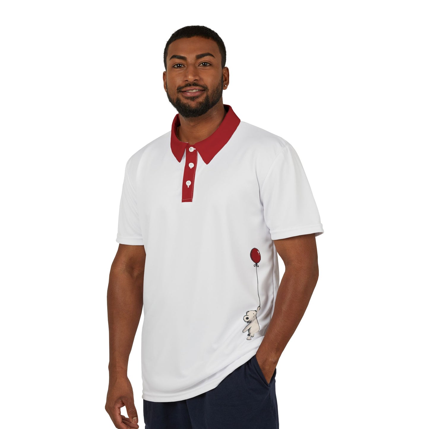 Little Red Balloon - Unisex Polo Shirt (AOP)