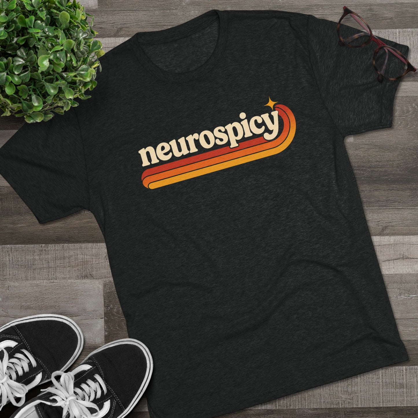 Neurospicy Retro Stripe Tee