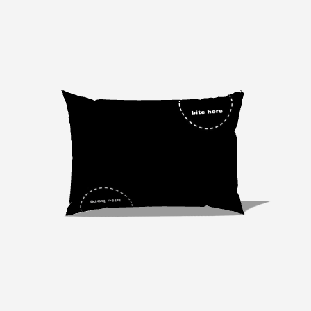 Back of the pillow, which is the same as the front.