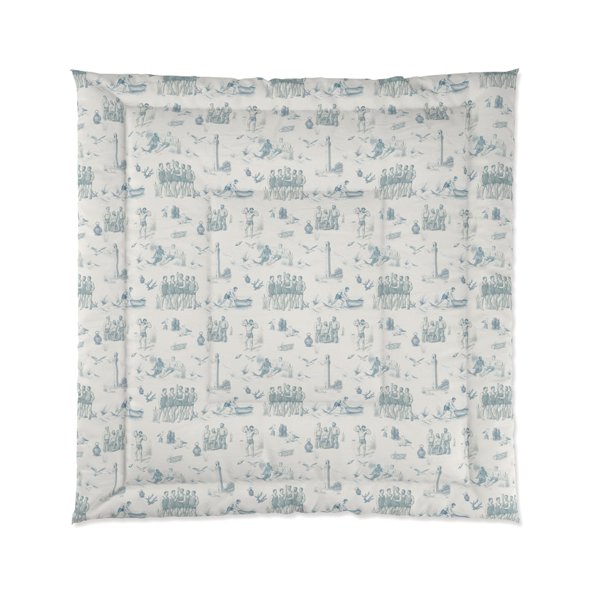 Provincetown- French Toile Design - Comforter in Three Sizes