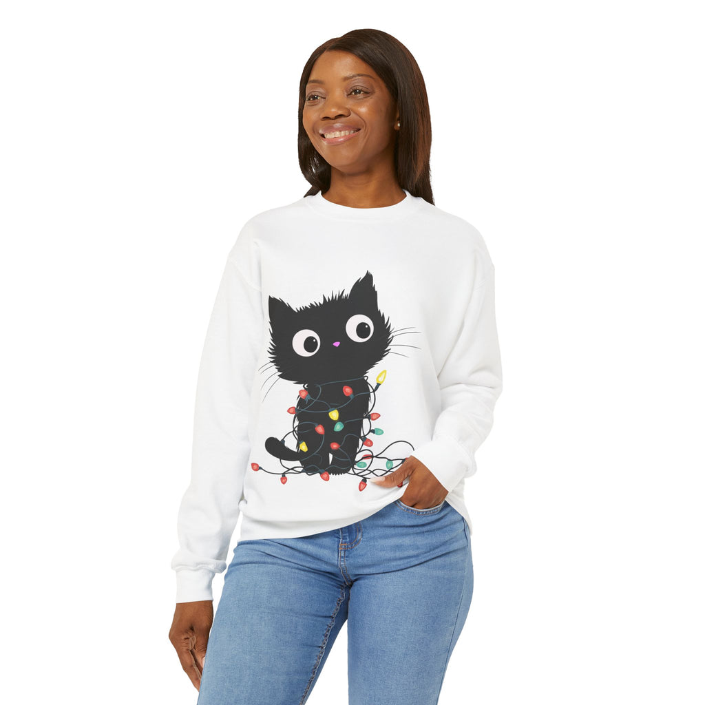 Christmas Kitty Sweatshirt- Unisex