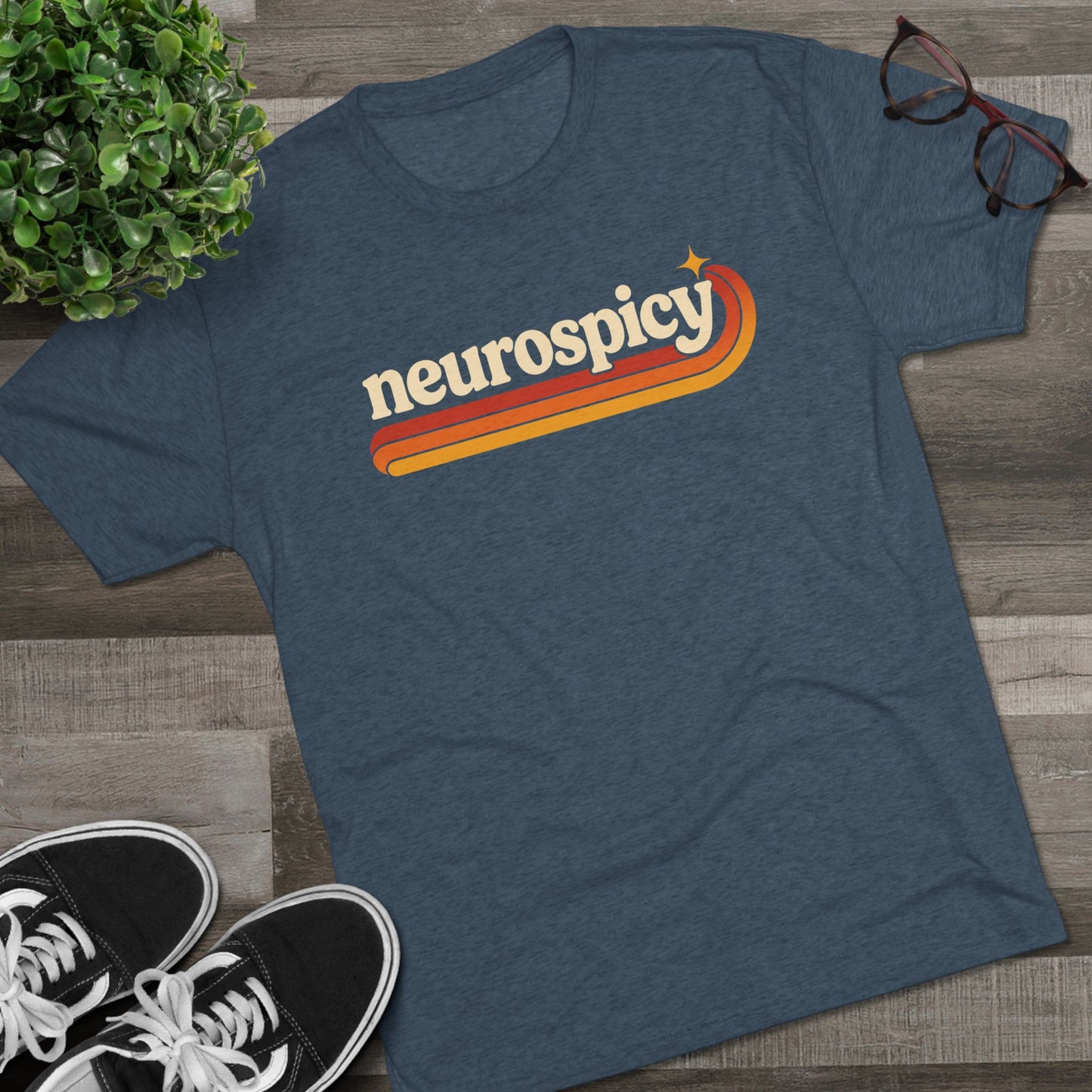Neurospicy Retro Stripe Tee