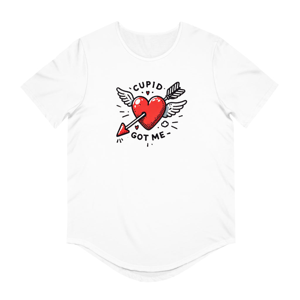 Cupid Got Me - Men's Jersey Curved Hem Tee