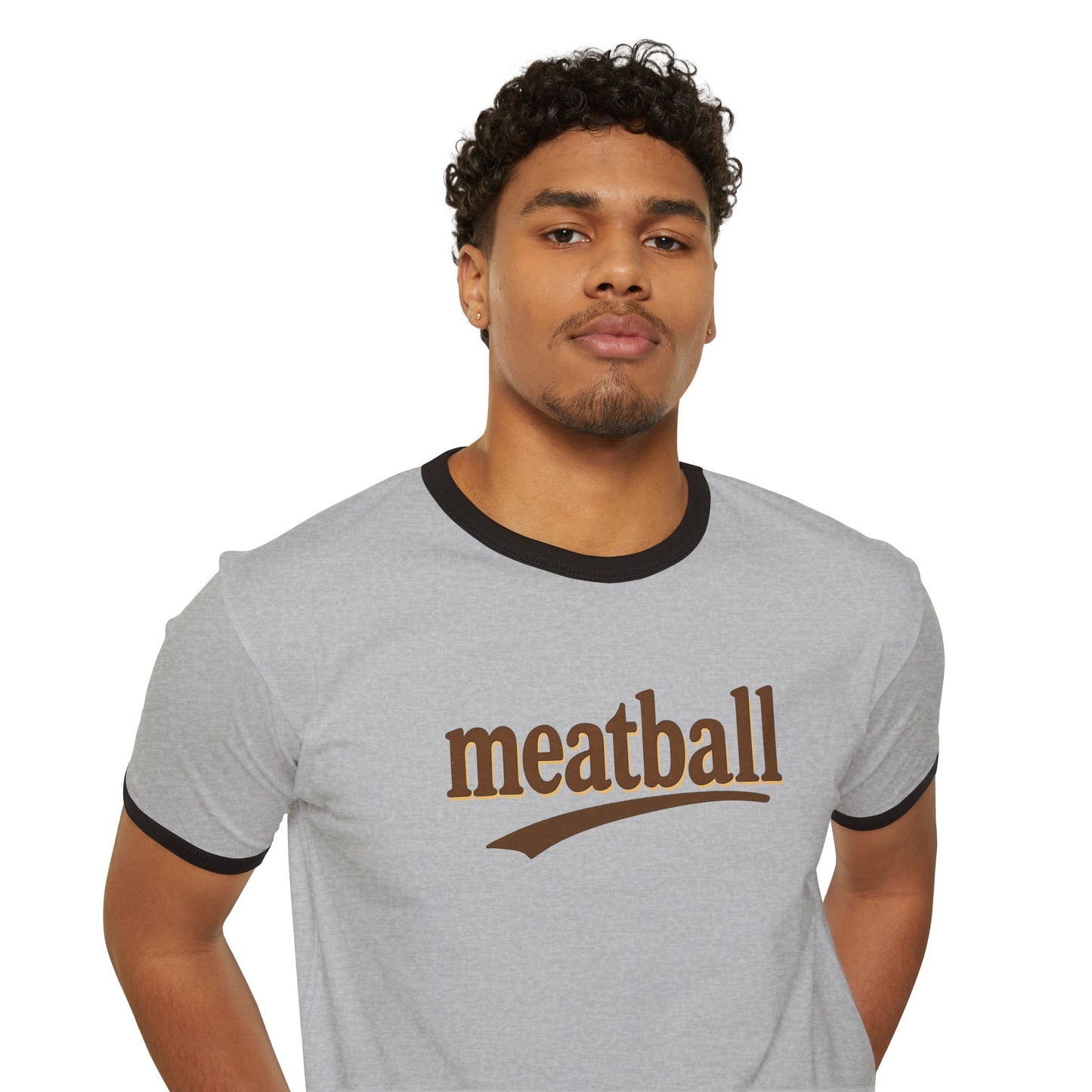 Vintage Meatball Unisex Ringer T-Shirt