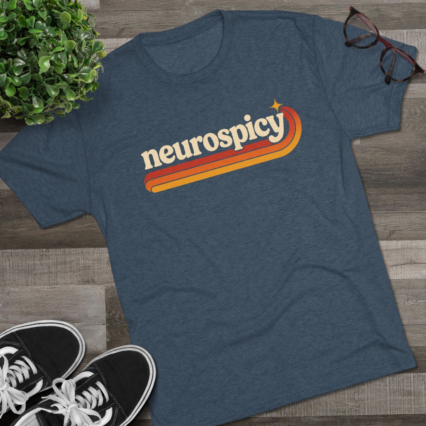 Neurospicy Retro Stripe Tee