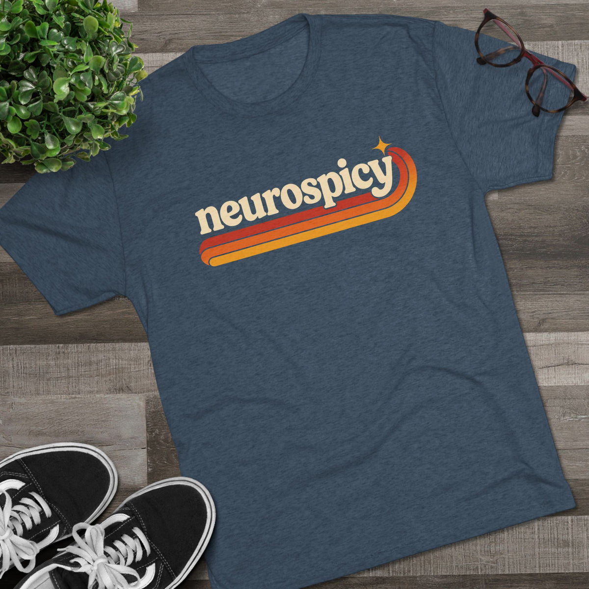 Neurospicy Retro Stripe Tee