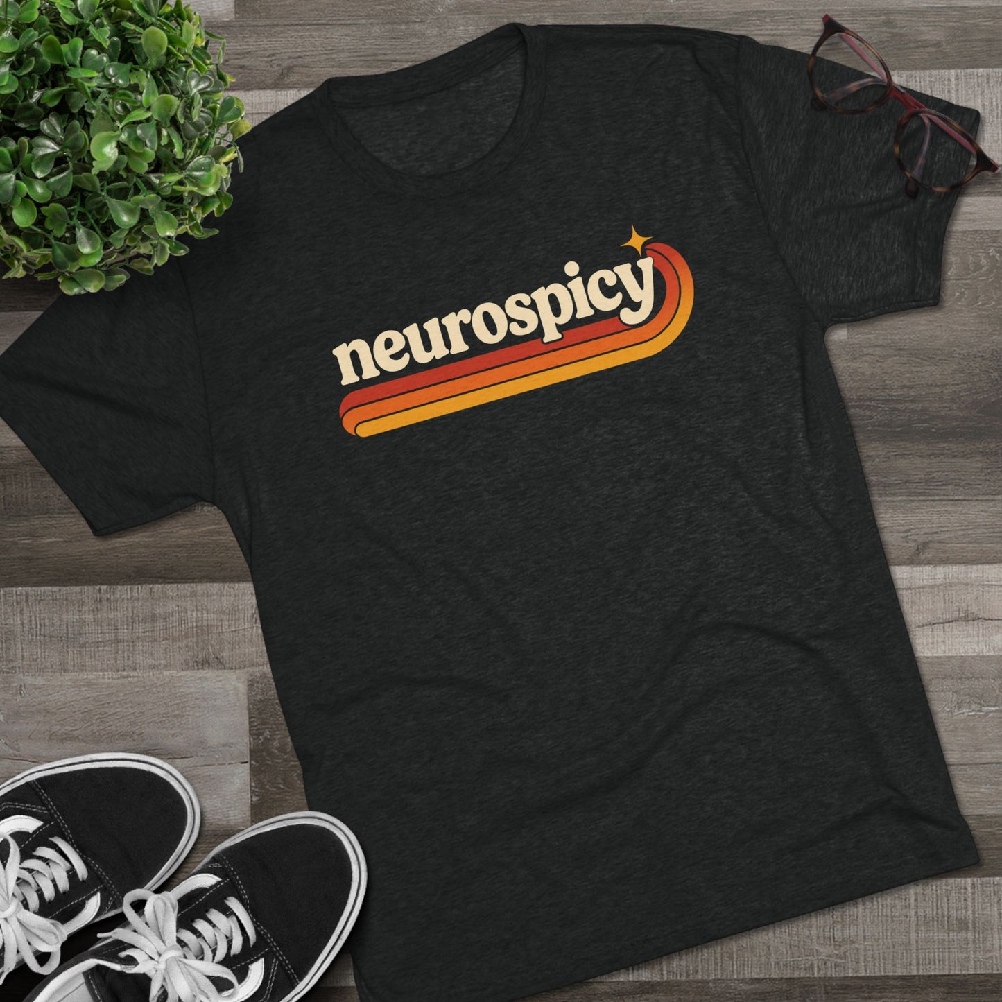 Neurospicy Retro Stripe Tee