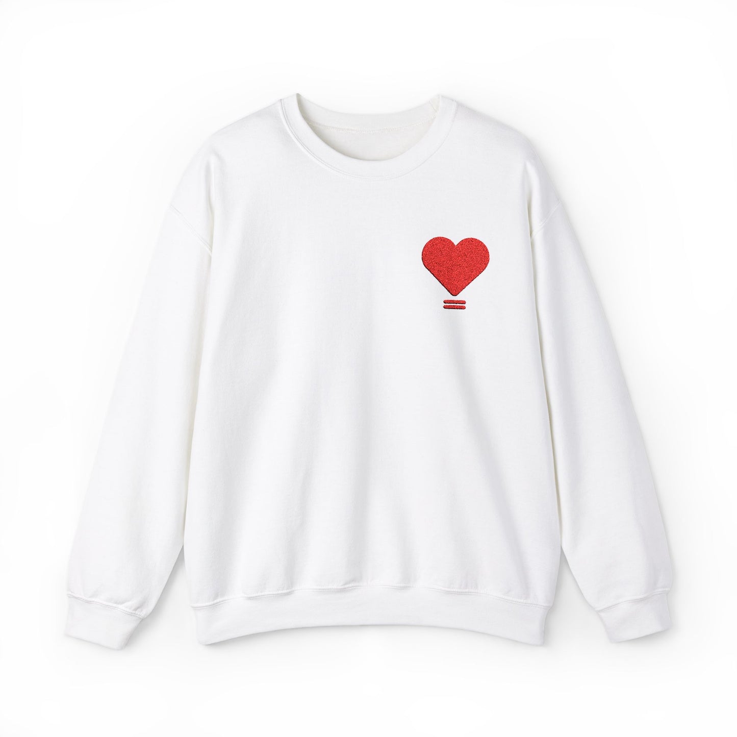 Embroidered Love Equals Crewneck Sweatshirt