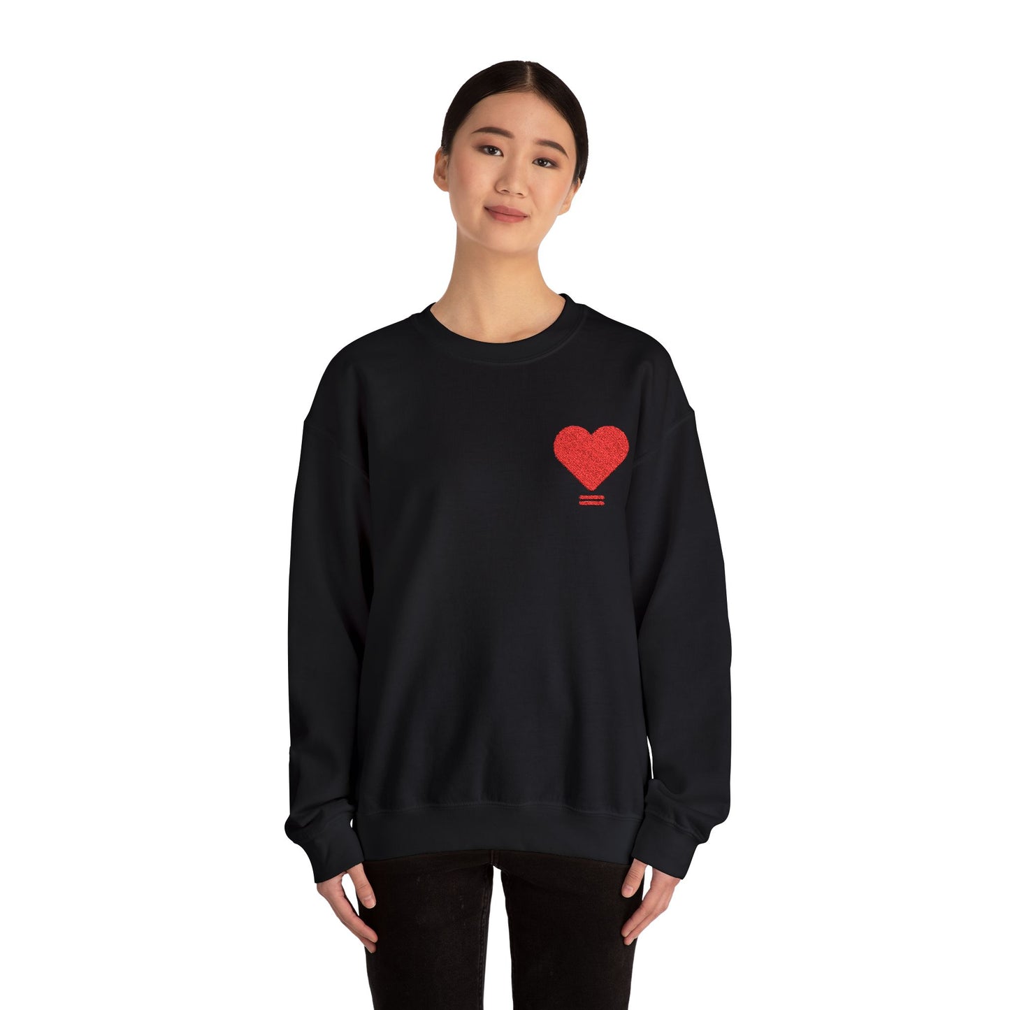 Embroidered Love Equals Crewneck Sweatshirt