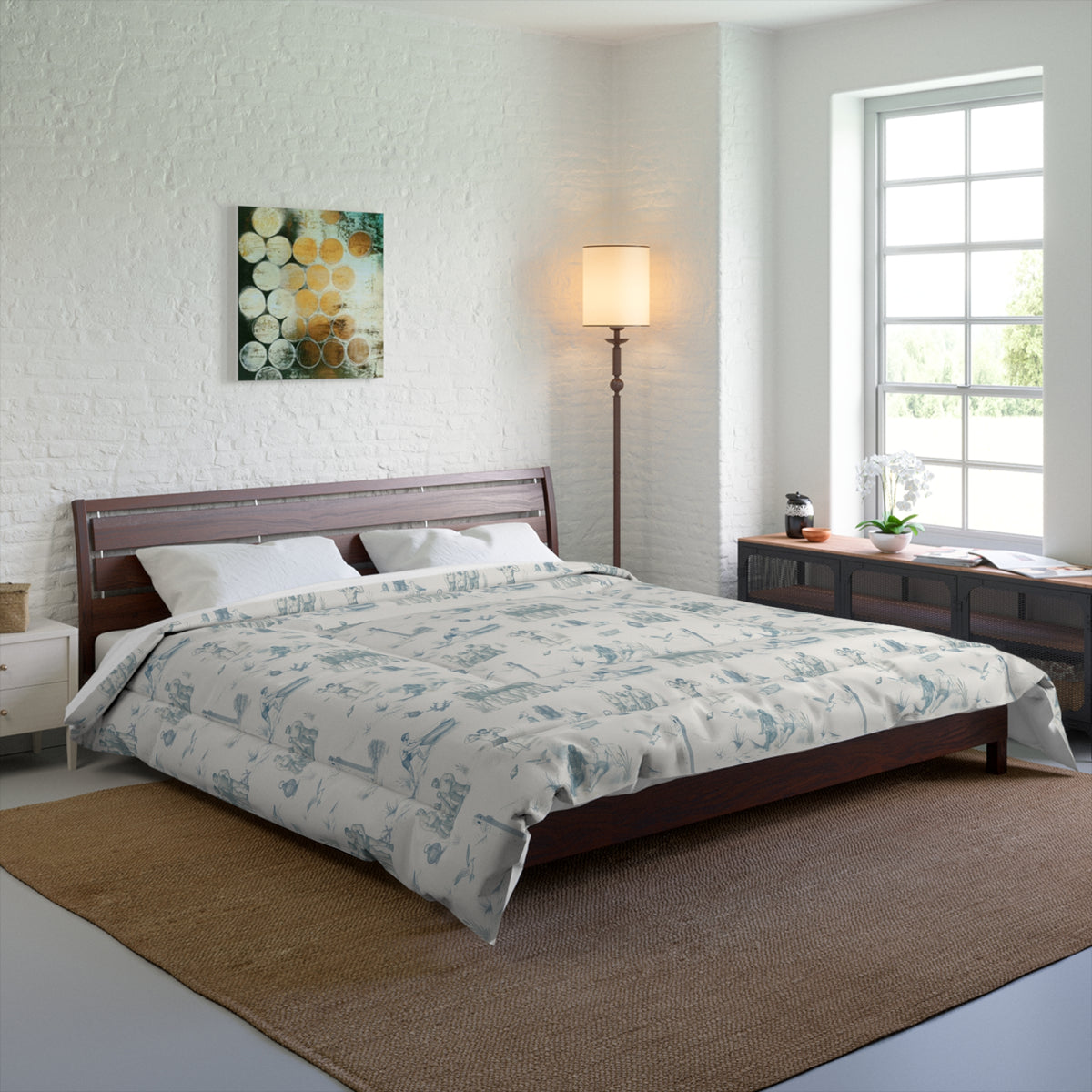 Provincetown- French Toile Design - Comforter in Three Sizes