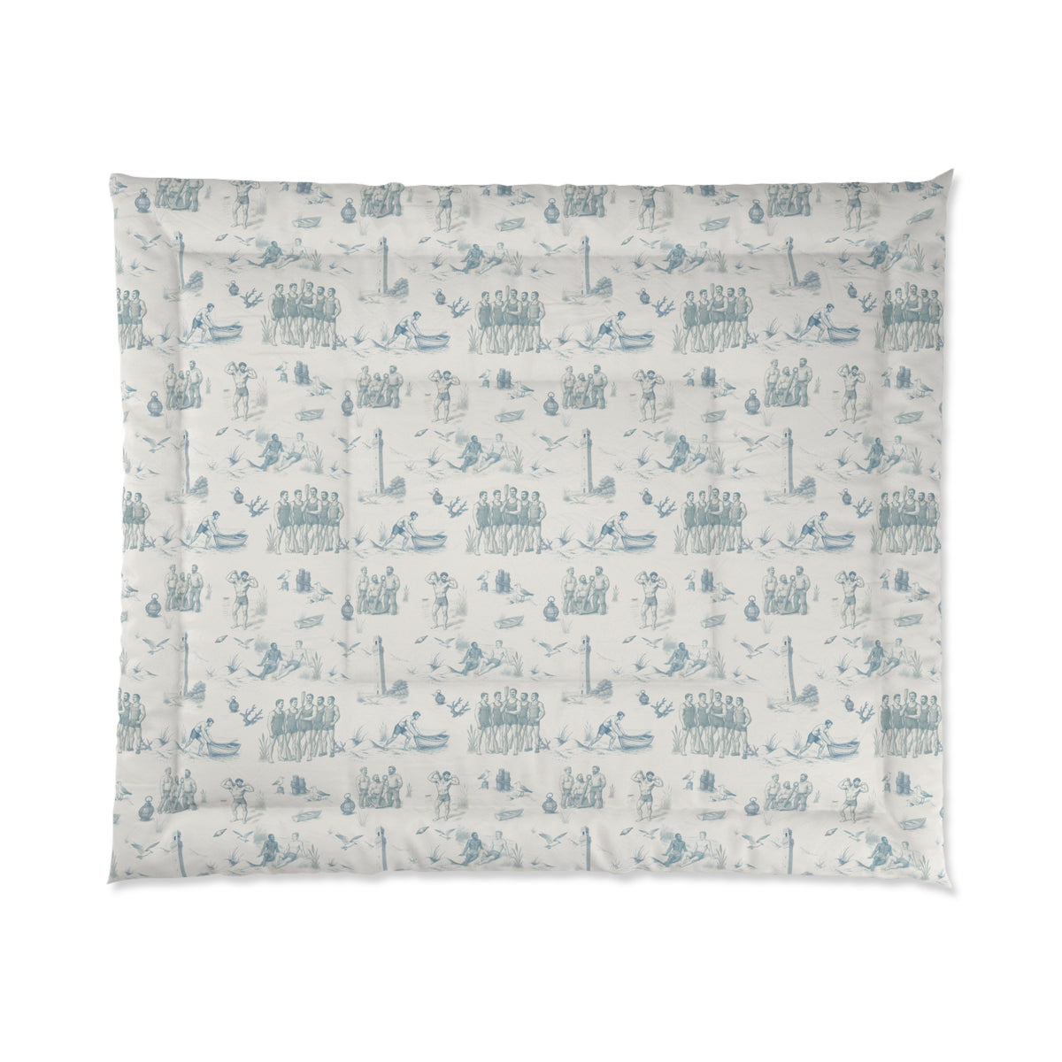Provincetown- French Toile Design - Comforter in Three Sizes