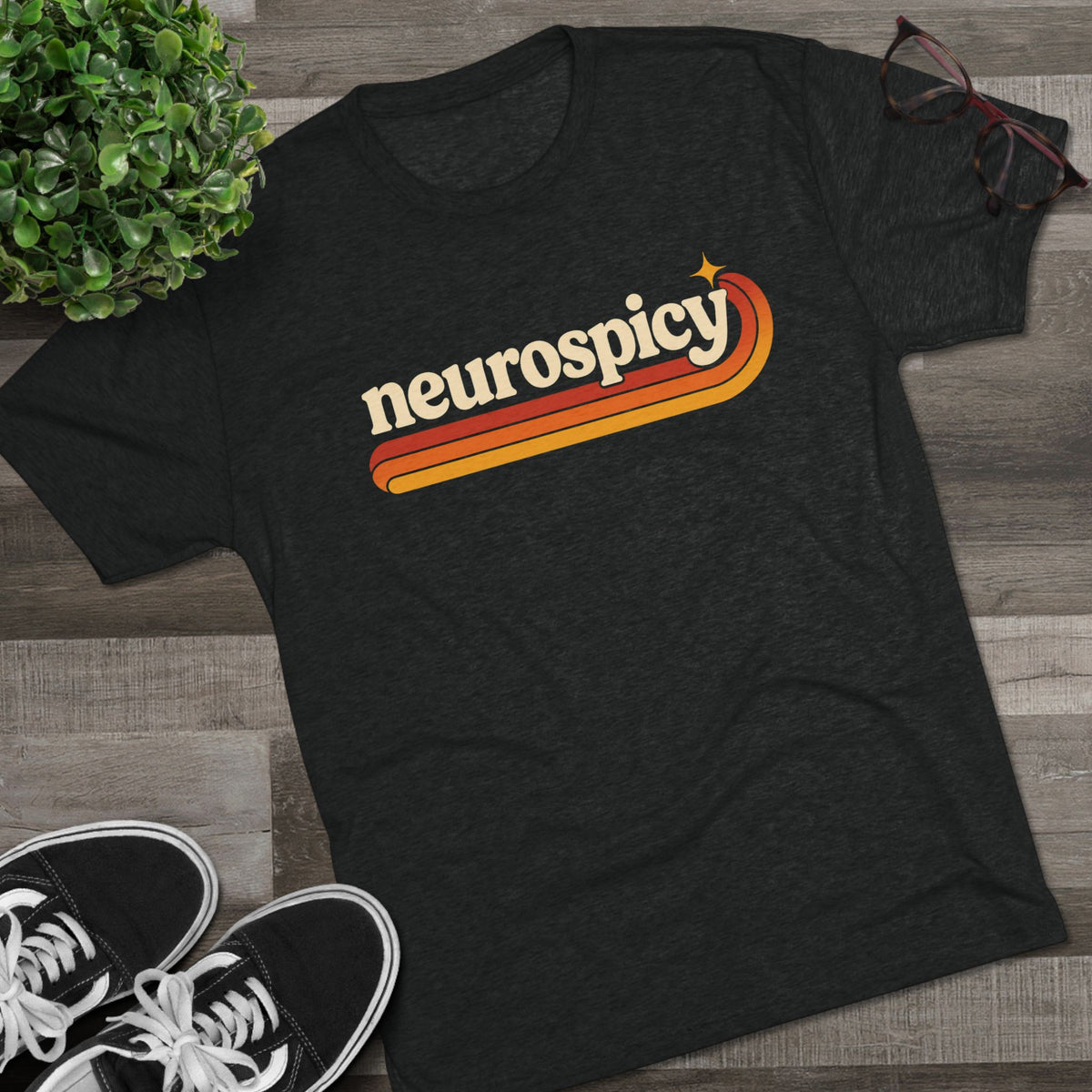 Neurospicy Retro Stripe Tee
