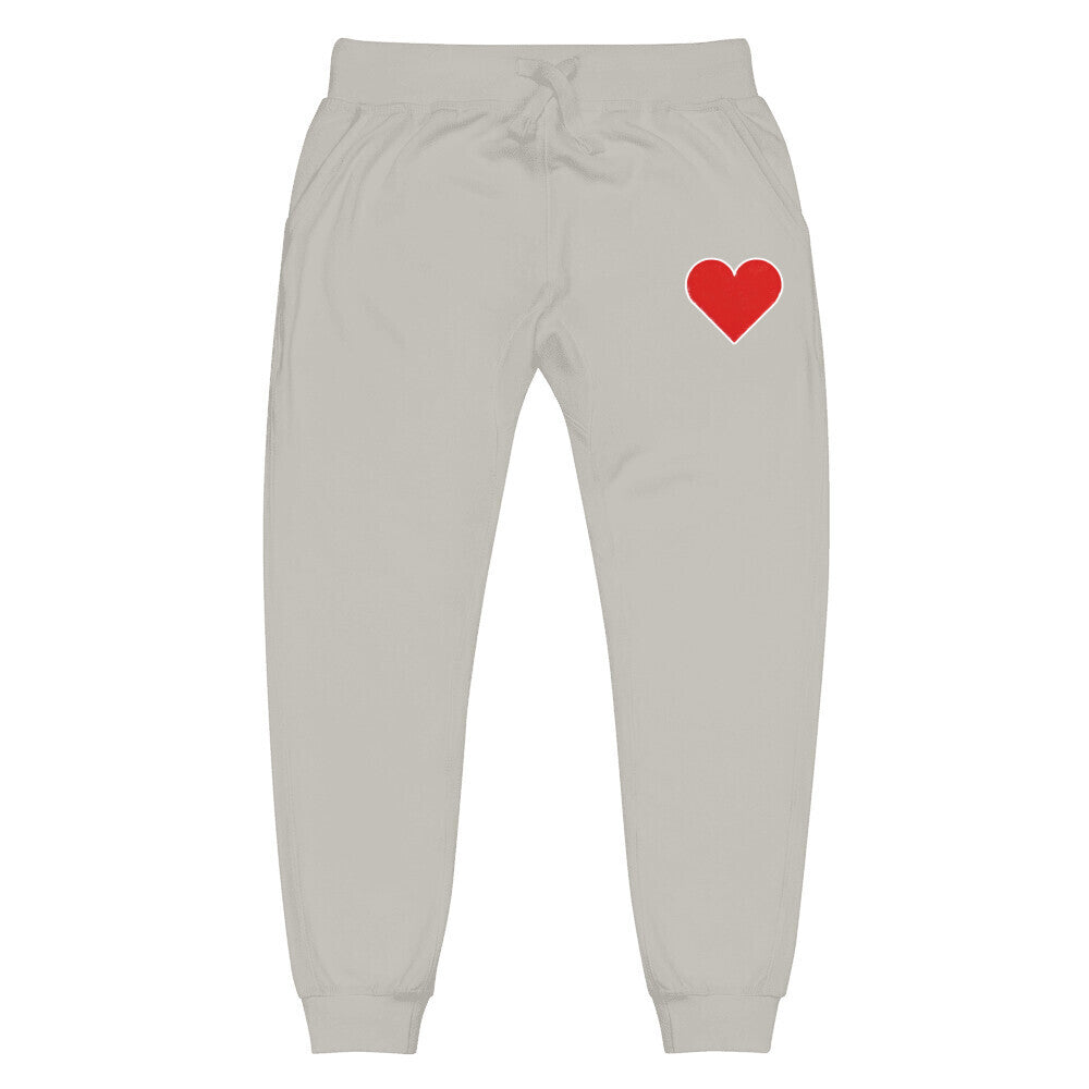 Heart On - Embroidered Unisex Fleece Sweatpants | Cotton Heritage