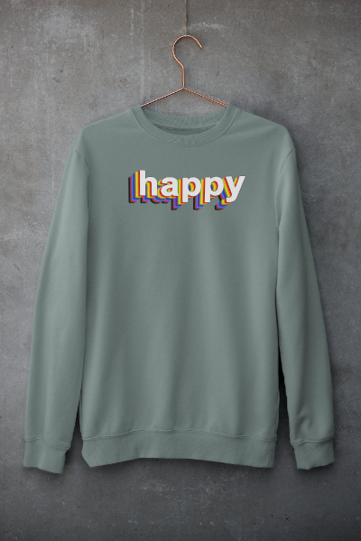 Get HAPPY! Garment Dyed Crewneck Sweatshirt