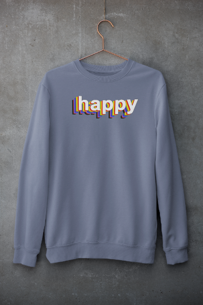 Get HAPPY! Garment Dyed Crewneck Sweatshirt