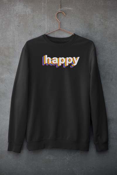 Get HAPPY! Garment Dyed Crewneck Sweatshirt