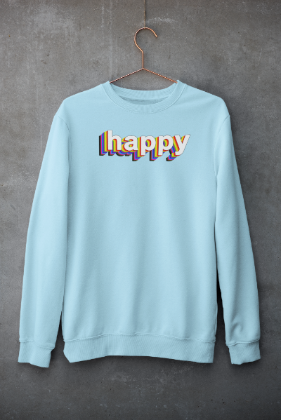 Get HAPPY! Garment Dyed Crewneck Sweatshirt